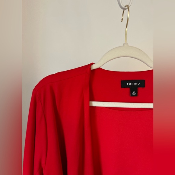 Torrid plus size red blazer - Picture 6 of 8